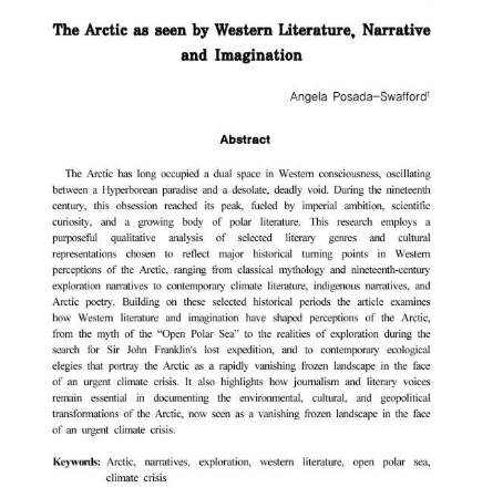 The Arctic as seen by Western Literature, Narrative and Imagination